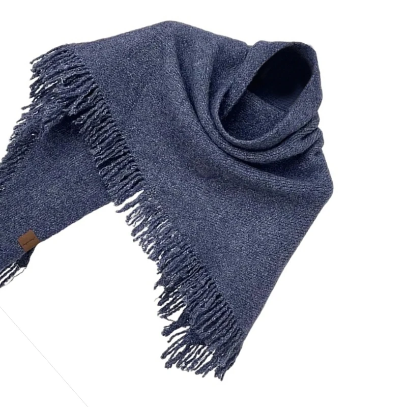 Warm Knitted Scarf Simple Street Shawl Multipurpose Neckerchief Neck Warmer