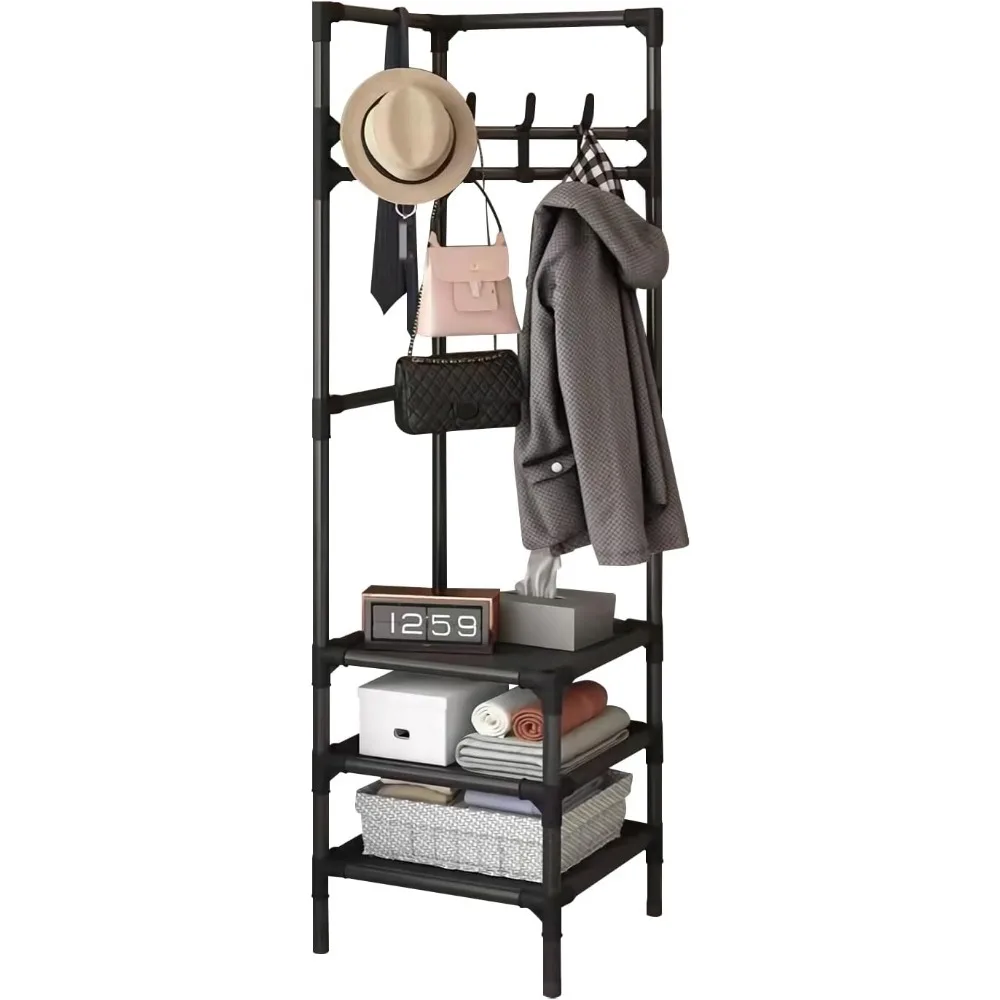 

multifunctional coat stand. Divided into different positions, high -efficiency storage. Suitable for placing bags, clothes, sca