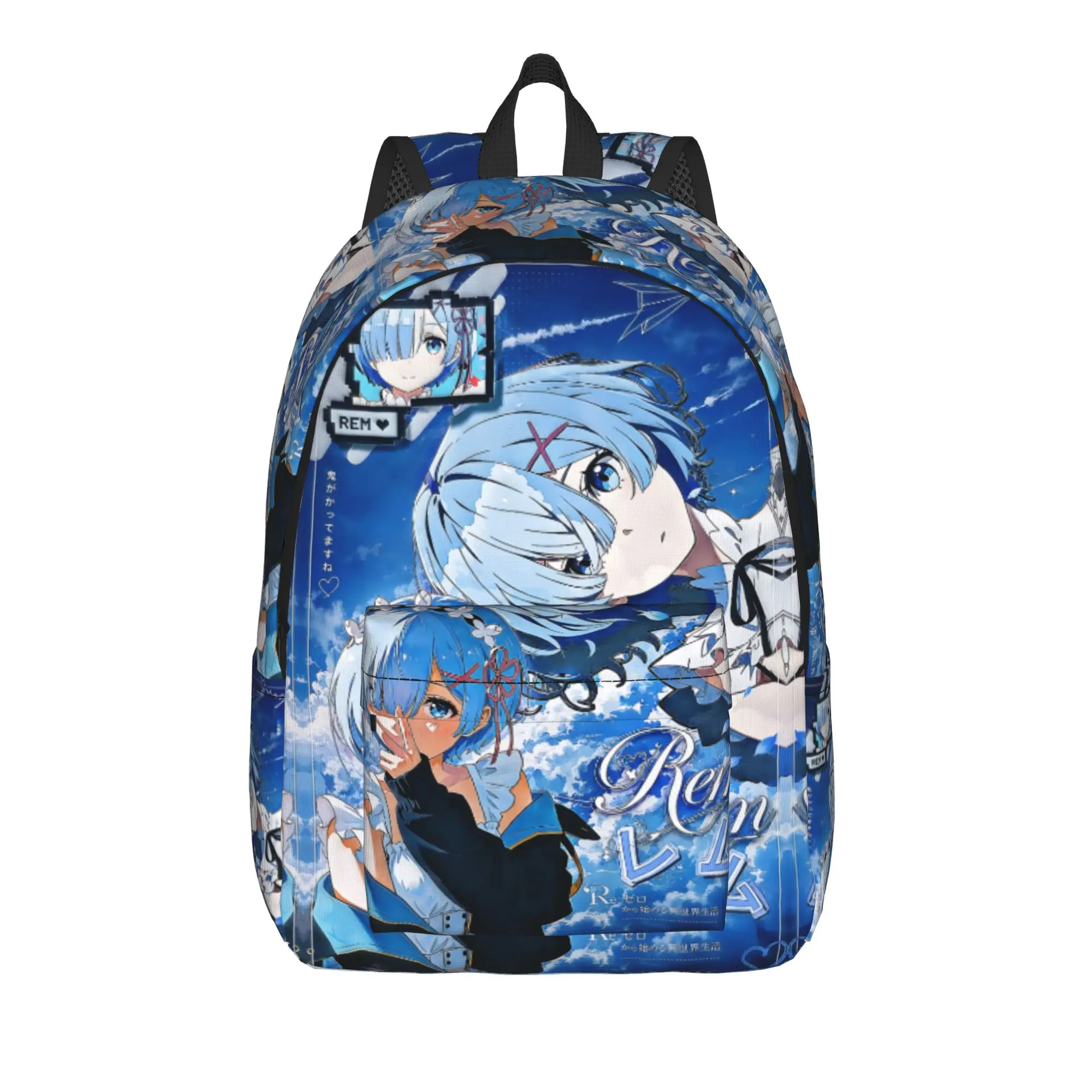 Fashion Re ZERO Anime Backpack  Mochilas Classic For Work Retro Washable Rucksack