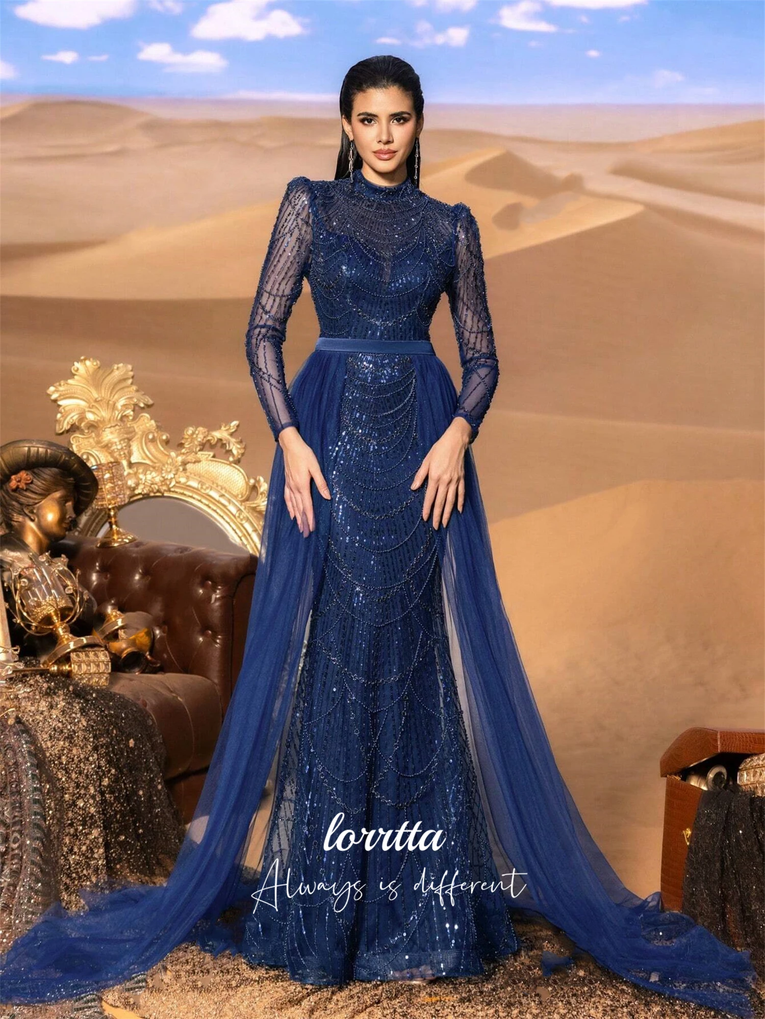 Lorrtta robe de soirée personnalisée robe de soirée de mariage robes de soirée élégantes de luxe pour Occasions spéciales robes de bal sirène