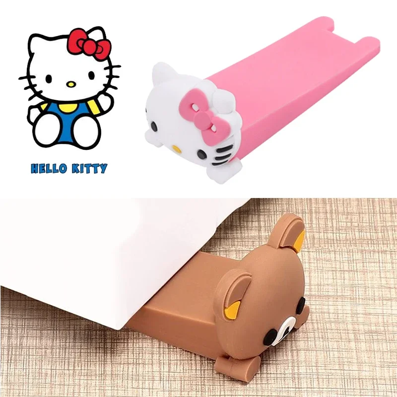 Hello Kitty Door Stop Creative Home Cartoon Child Safety Door Stop Anti-pinch PVC Plastic Stereo Door Plug Windproof Furniture