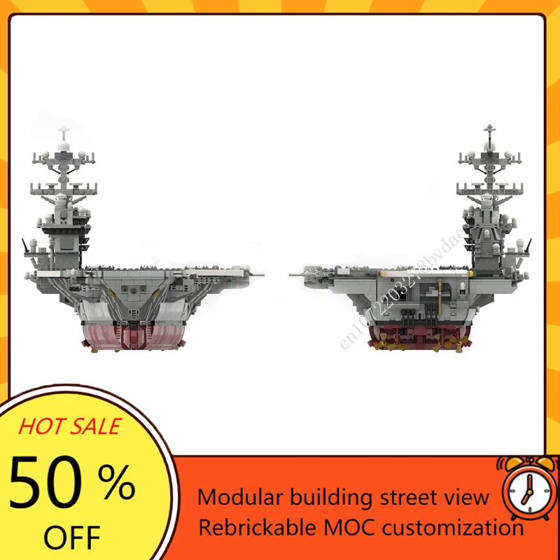 5948PCS New 1:300 Navy Air Carrier CVN-78 Gerald R. Ford Model World Military Building Blocks Toys for Kids Bricks Gifts Boys