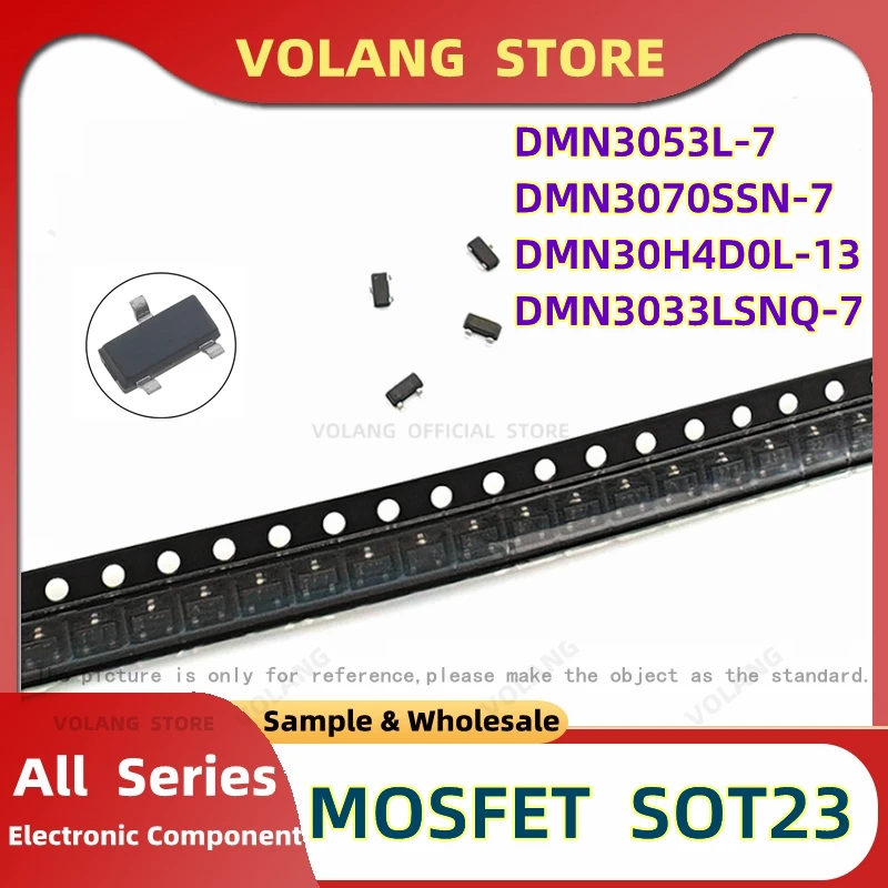 10Pcs/Lot MOSFET Field-Effect Transistor DMN3053L-7 SOT-23-3 DMN3070SSN-7 DMN30H4D0L-13 DMN3033LSNQ-7