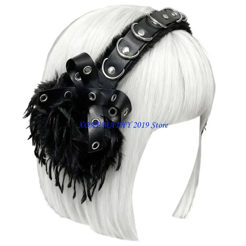 F42F تدفئة الأذن الشريرة لحدث الهالوين واقي الأذن للثقافة الفرعية للمراهقين البالغين