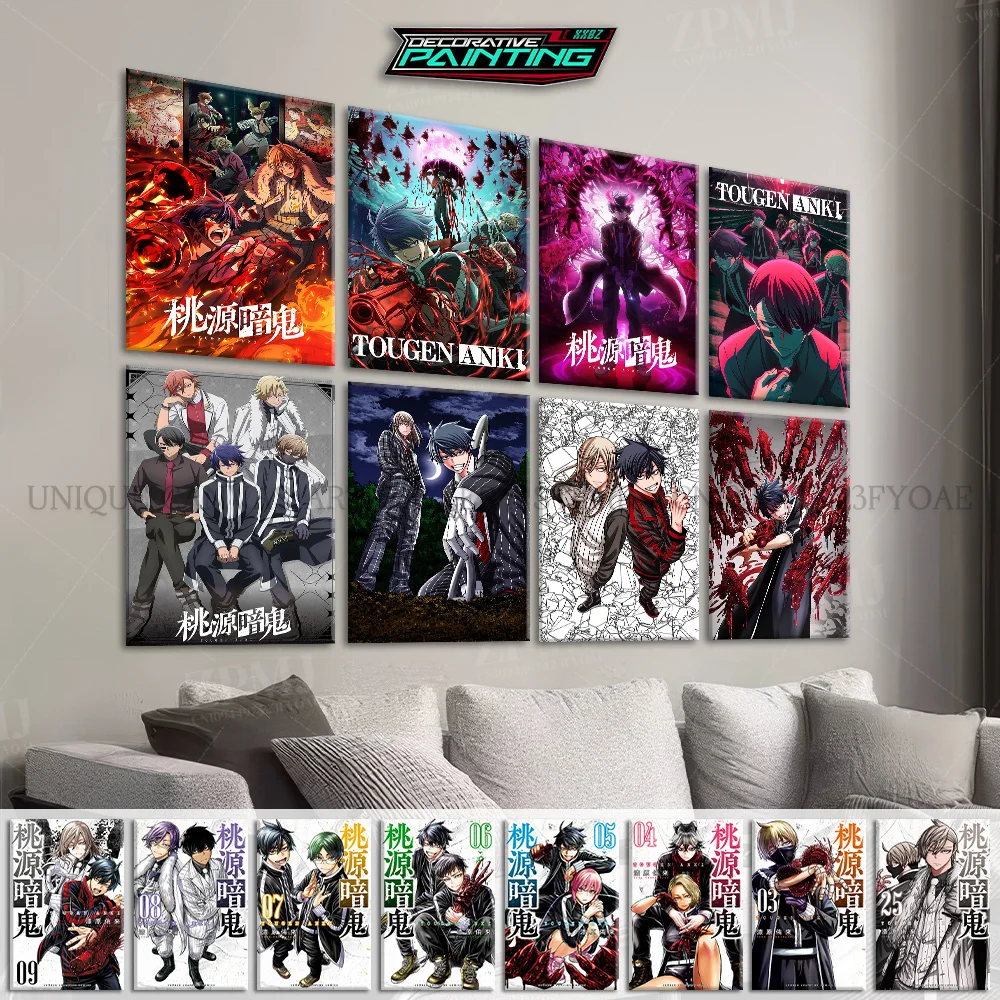 

Frameless Picture New Anime Tougen Anki:Legend of the Cursed Blood Canvas Painting Wall Art Posters Print Modern Room Home Decor