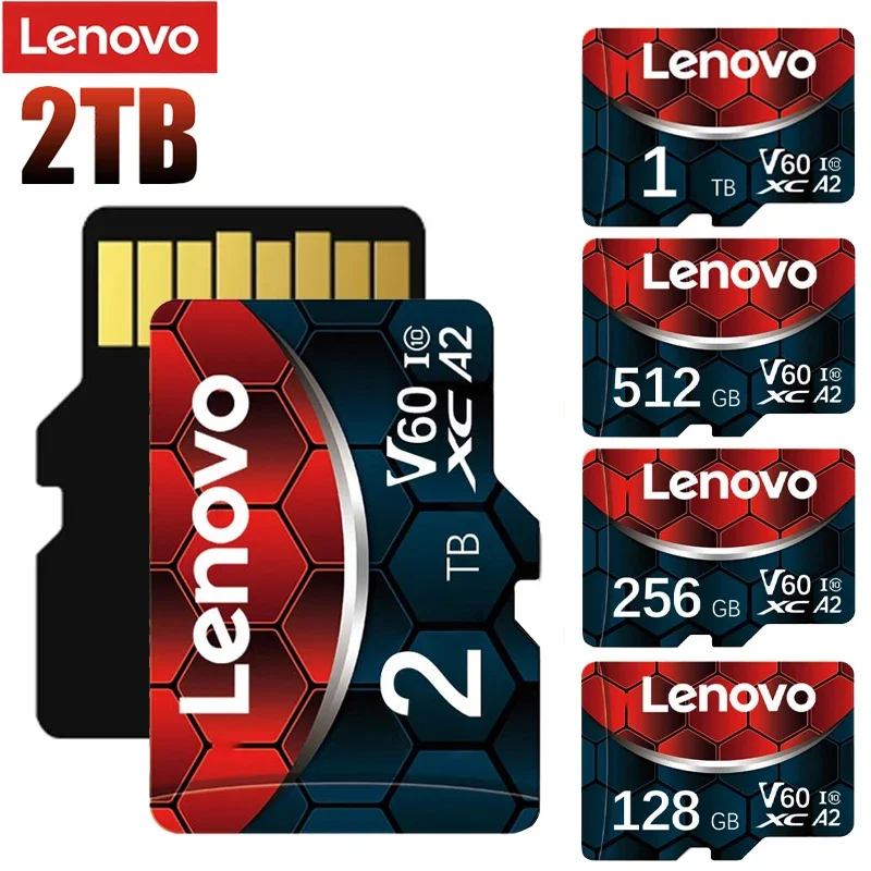 Lenovo New 2TB SD/TF Flash Memory Card 1TB Class10 Micro TF SD Card 512GB SD Memory Card 256GB 128GB For phones Drones Cameras