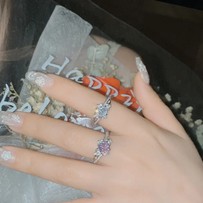 MDLFES Moiss1n الماس نمط الأصلي المتخصصة زهرة الأميرة الزفاف الفرقة 18K مايكرو تمهيد بريليانس