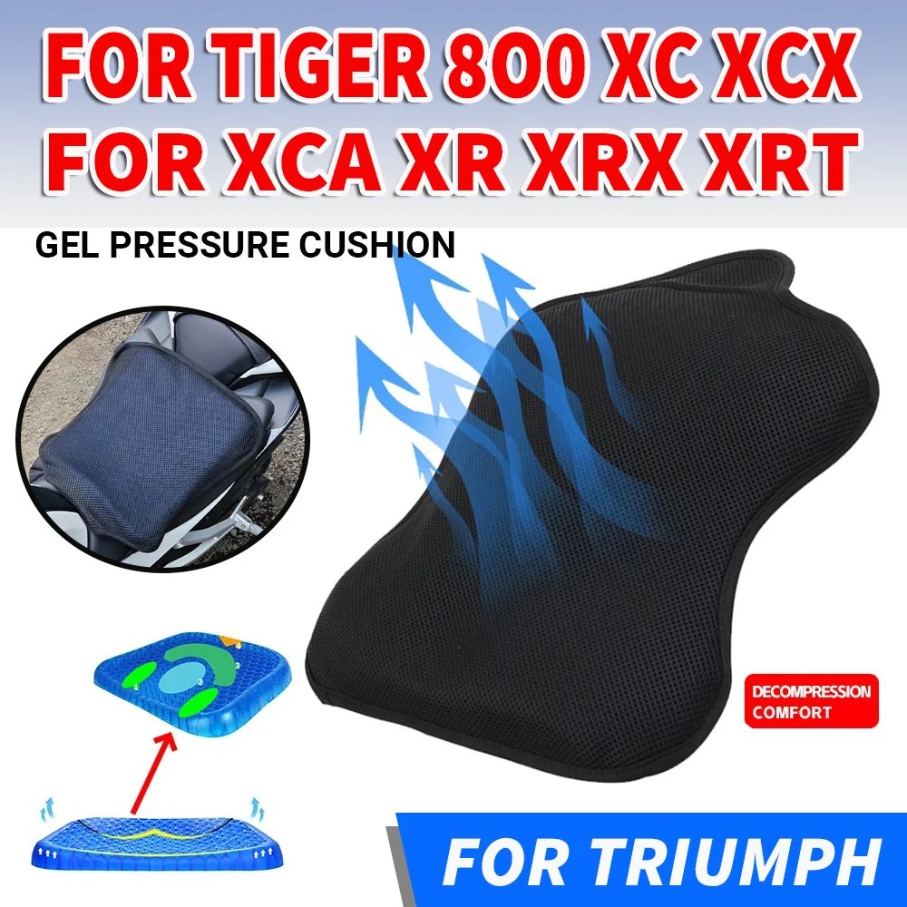 

Gel Seat Gel Pad Gel Cushion Cover Cooling Mesh Pad For Triumph Tiger 800 XC XCX XCA XR XRX XRT Tiger800 Motorcycle Accessories