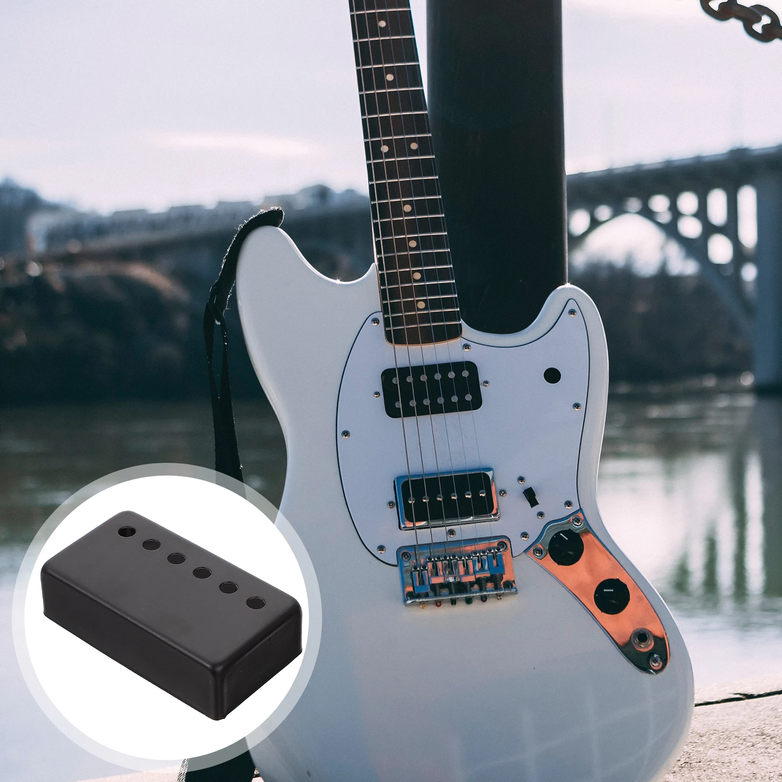 

Guitar Pickups Cover Helpful Truck Metal Musical Instrument Impact Resistant Black Copper