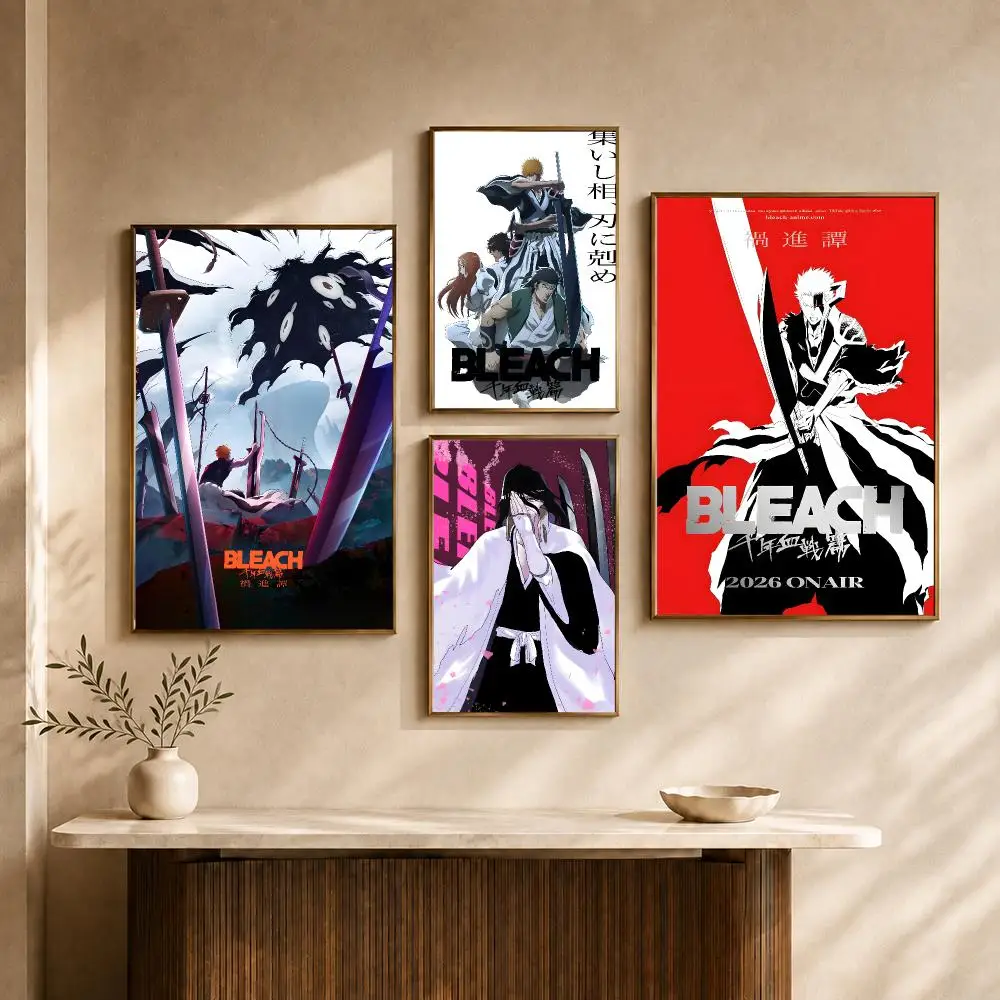 Anime Bleach TYBW Final Part Ichigo Bankai Poster HD Wall Decor Apartment Dorm Office Cafe Bedroom Home Gift
