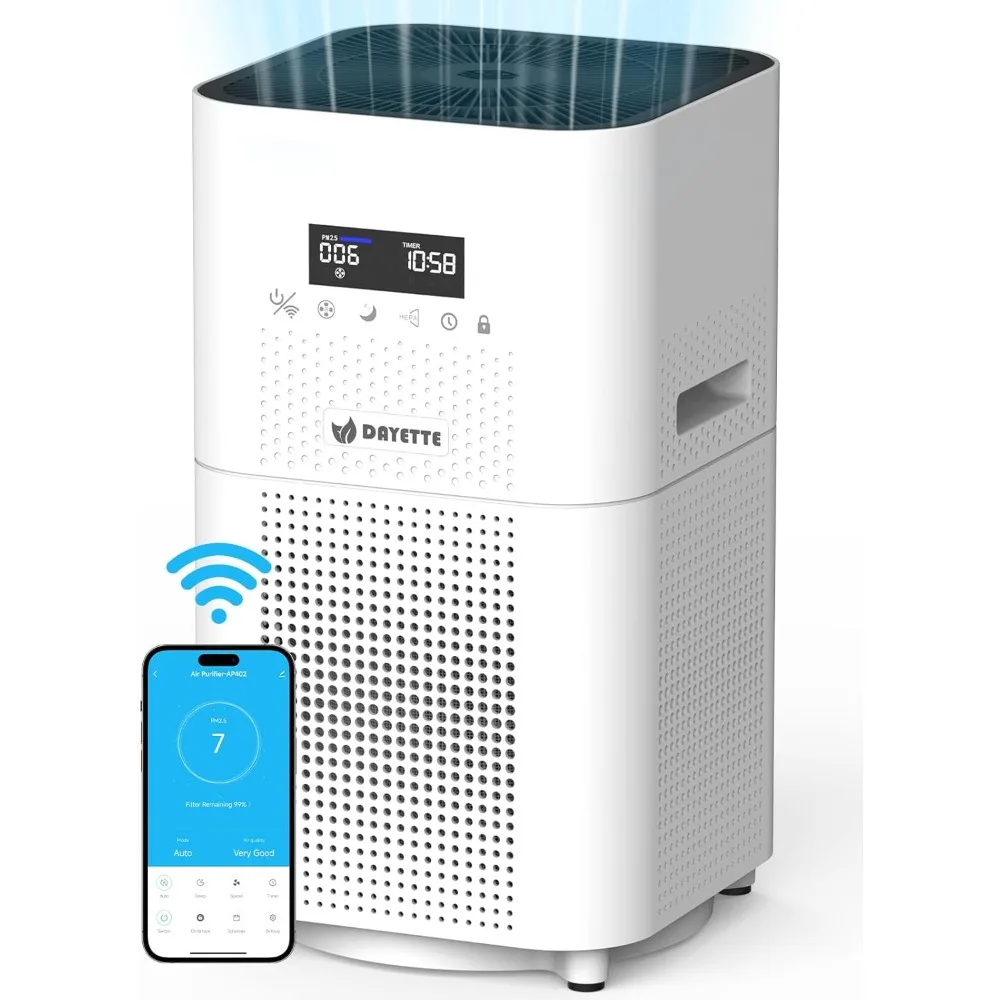 Smart WIFI   for Home Large Room Up to 3000 Sq Ft, APP & Alexa Control Air Cleaner