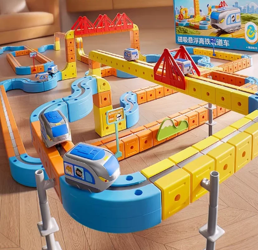 

Новый продукт в наличии, игрушка-поезд для мальчиков, магнитная дорожка 1:64, электромобиль, микромодель, игрушка, развивающие подарки на день рождения для детей