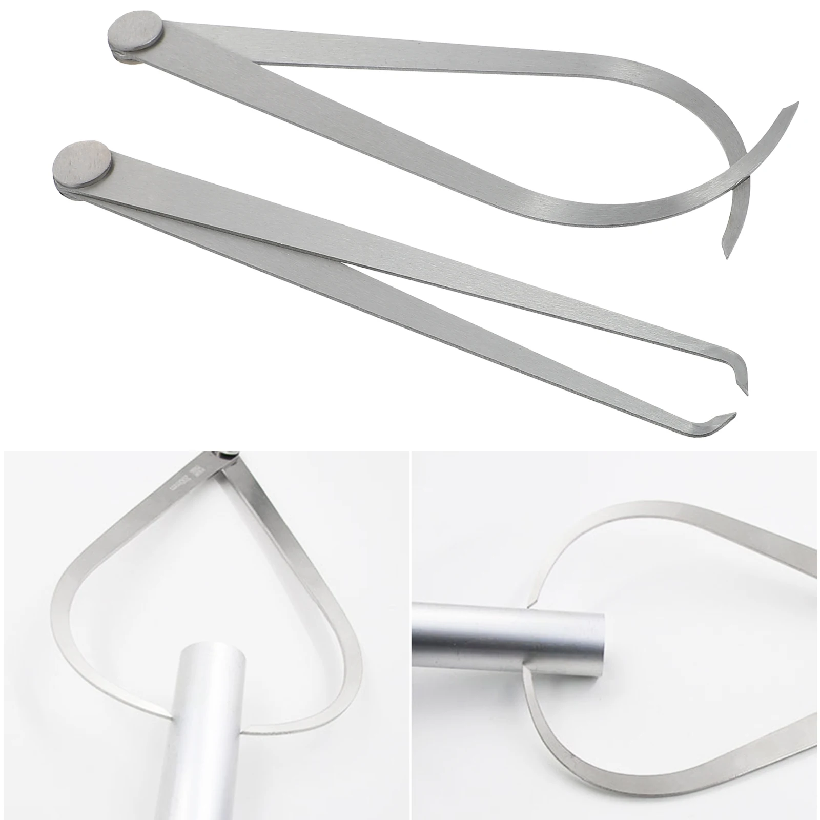 

2pcs Measuring Caliper Set Steel Outside Caliper Hardened Measuring Tool Sculpture Pottery Tube Firm Mechanical