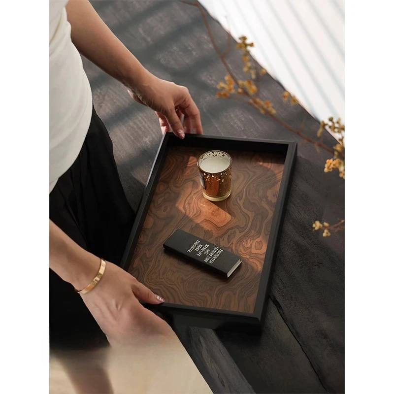 زخرفة صينية مستطيلة، لوحة تخزين للعلاج العطري، طبق فاكهة لسطح المكتب للمدخل