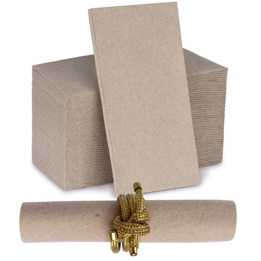 

ClothLike Paper Napkins, 200 Pack 12 x 17 LinenFeel Natural Color Dinner Napkins Recycled, For Wedding, Party, Kitchen Or Bathro