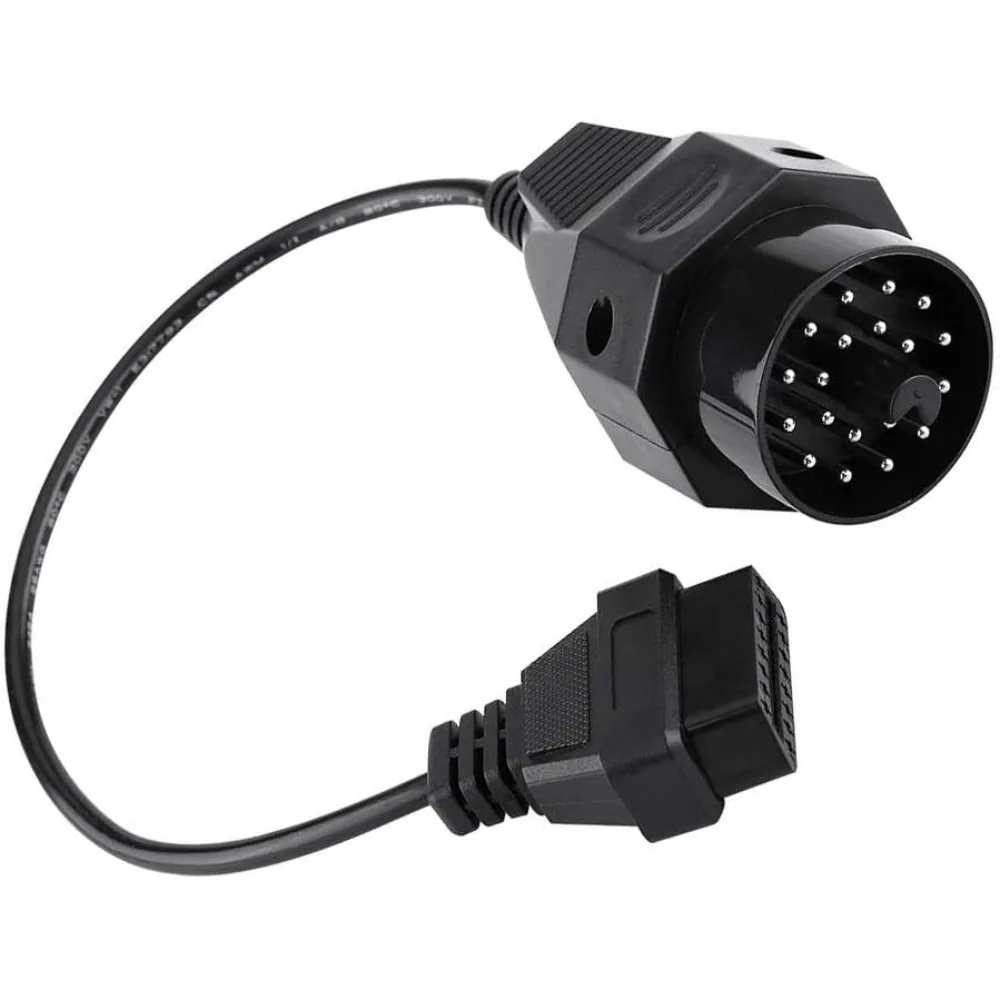 OBD1 to OBD2 Adapter Cable 20 Pin to 16 Pin For BMW E36 E39 E46 E53 Full Pin Diagnostic Scanner ABS SRS Connector 1992-2001