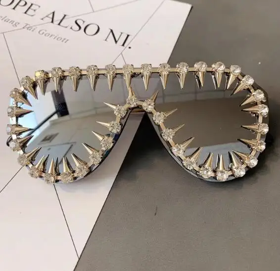 Spike Glass Rhinestone Women Fashion