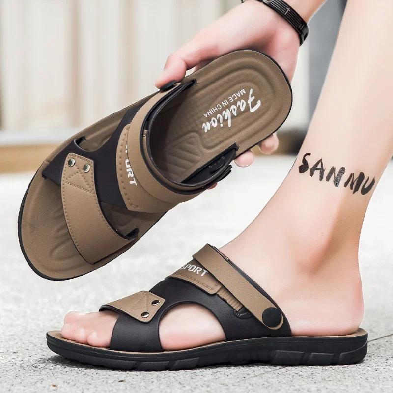 

Мужские сандалии, уличные повседневные пляжные сандалии, мужские тапочки двойного назначения, уличная повседневная обувь для воды, модная мужская обувь, сандалии