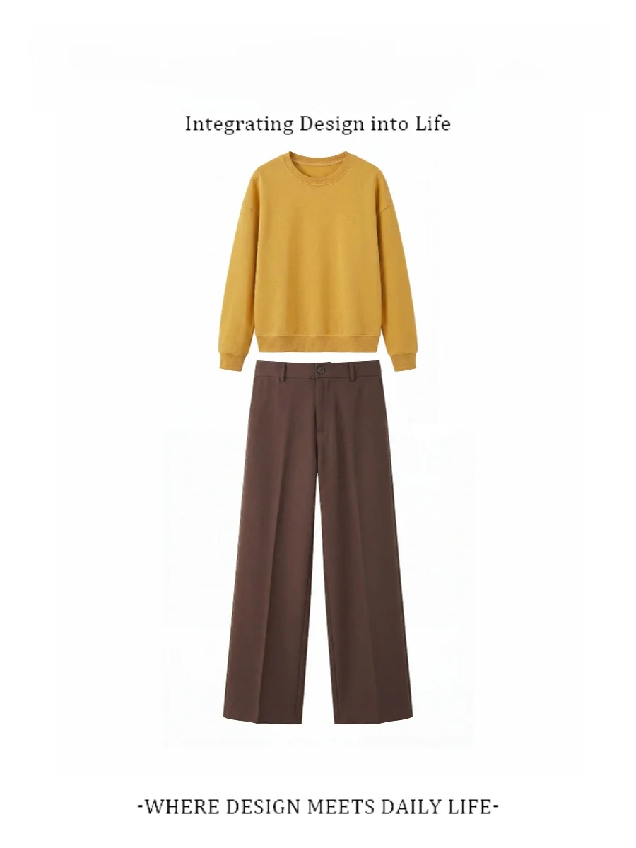 

Casual Korean Sle Sportswear Set Women's Fce Sweatirt And Pants plus Size Breathable Spring Autumn Faion Ensemble