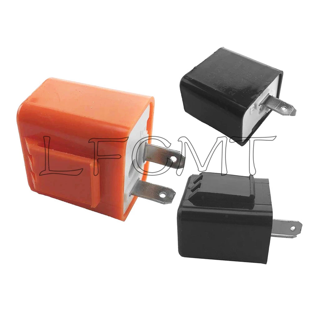 

1/2/5PCS Motorcycle 2 Pin 12V LED Flasher Relay Adjustable Frequency of Turn Signals Flashing Blinker Indicator Relays