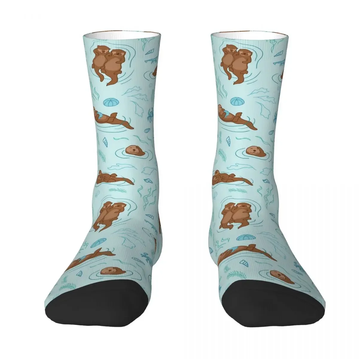 Otter Fun Light Socks Harajuku Sweat Absorbing Stockings All Season Long Socks Accessories for Man's Woman's Gifts