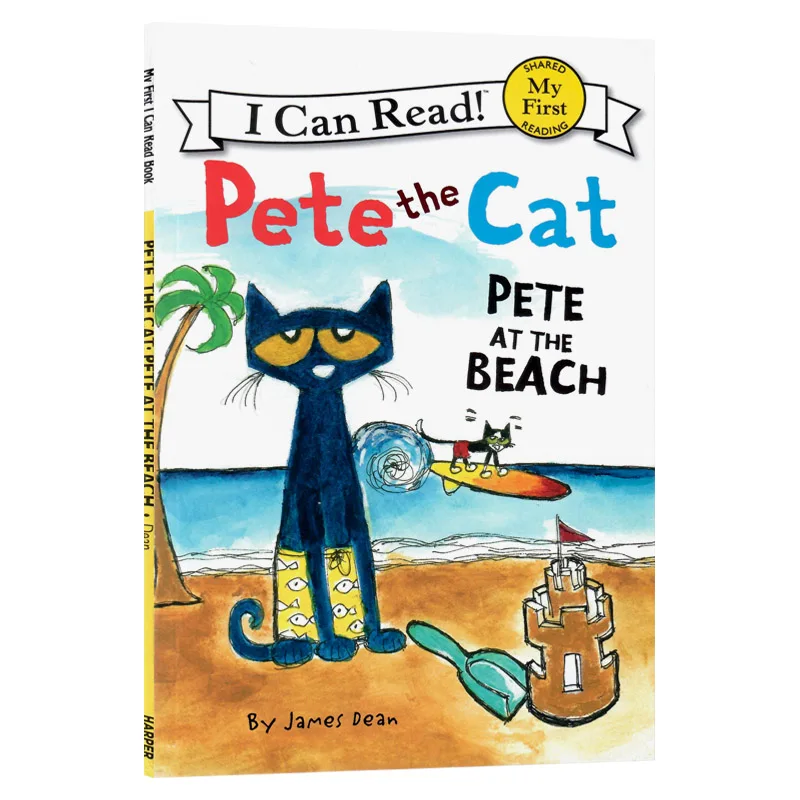 

Pete the Cat: Pete at the Beach, Children's books aged 3 4 5 6 English Reading book, Picture Books 9780062110725