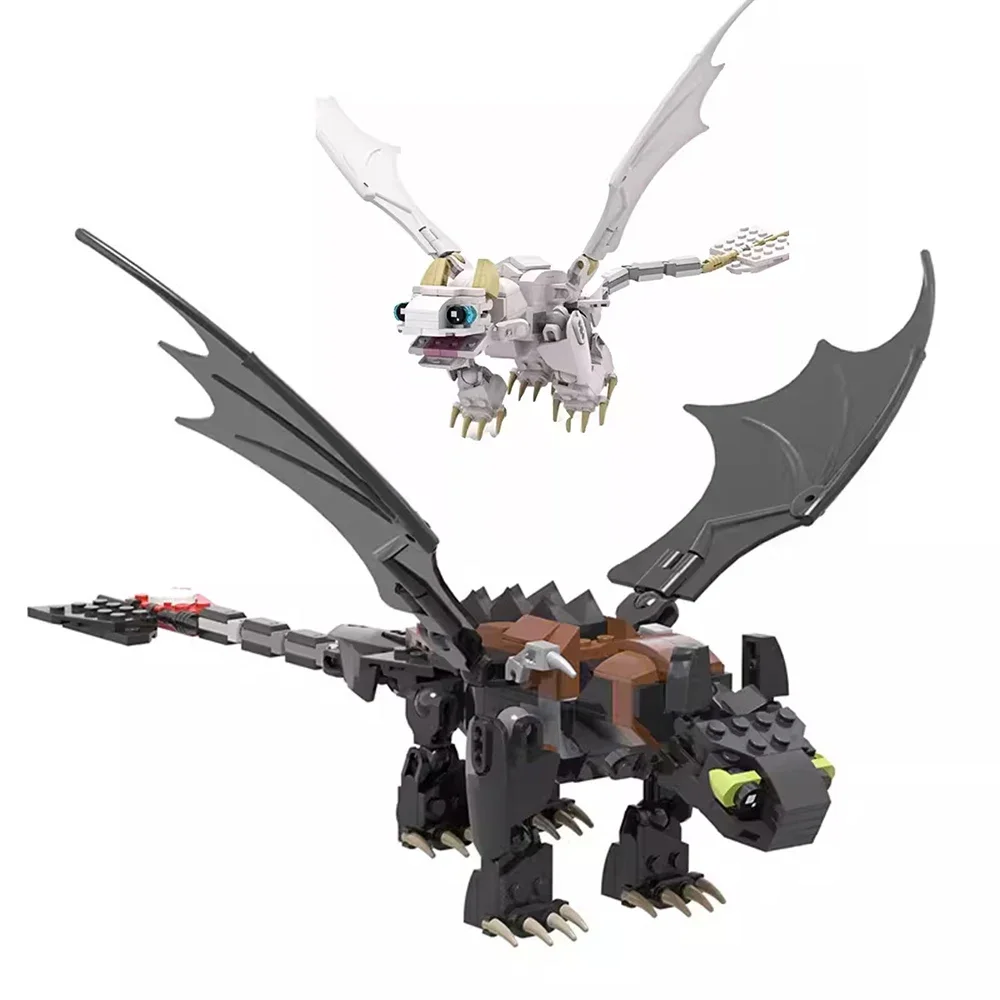 

Toothless Dragon Dancing Movie Dragon Building Blocks Set MOC Assemble Model Figure Bricks DIY Toys Children Christmas Gift