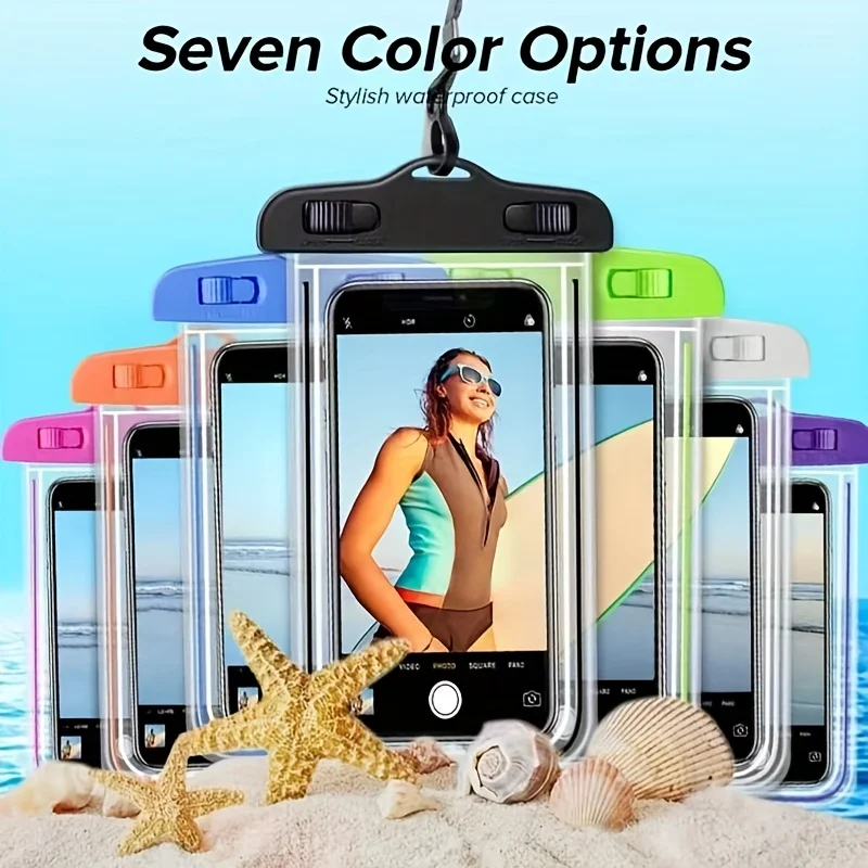 Funda Impermeable para Teléfono, Bolsa Sumergible Universal de 3.5-6.5 Pulgadas, Protector Subacuático para Teléfono, Fundas
