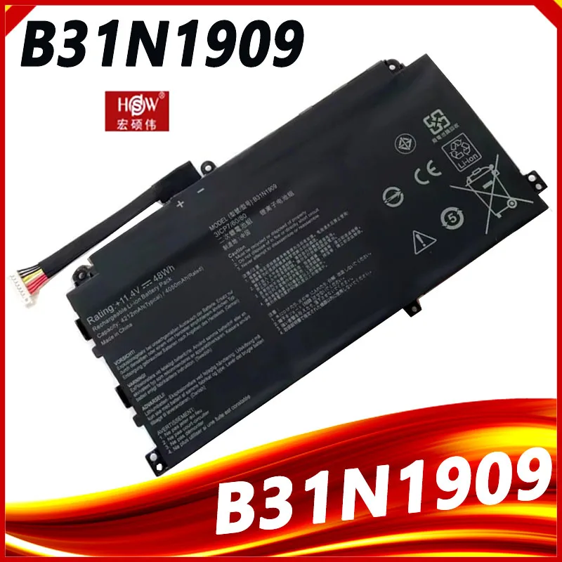 11.4V 48Wh B31N1909 Laptop Battery For Asus ExpertBook P2 P2451FA-EK0009 EB0354R P2451FB-1A Series Notebook