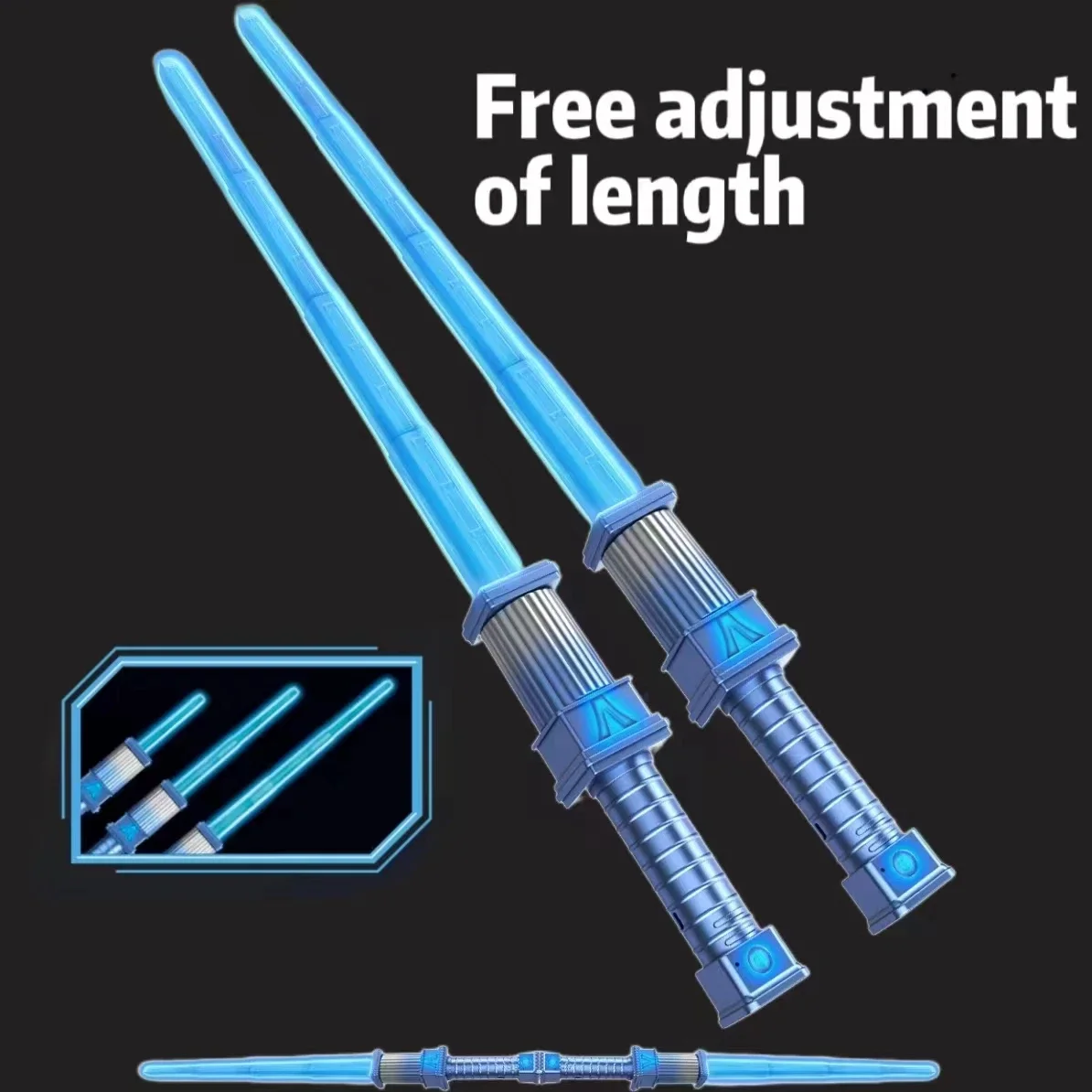 New voice-activated laser sword Rotary Hyper Dragon Mace children's toy telescopic two luminous authentic Star Wars sword