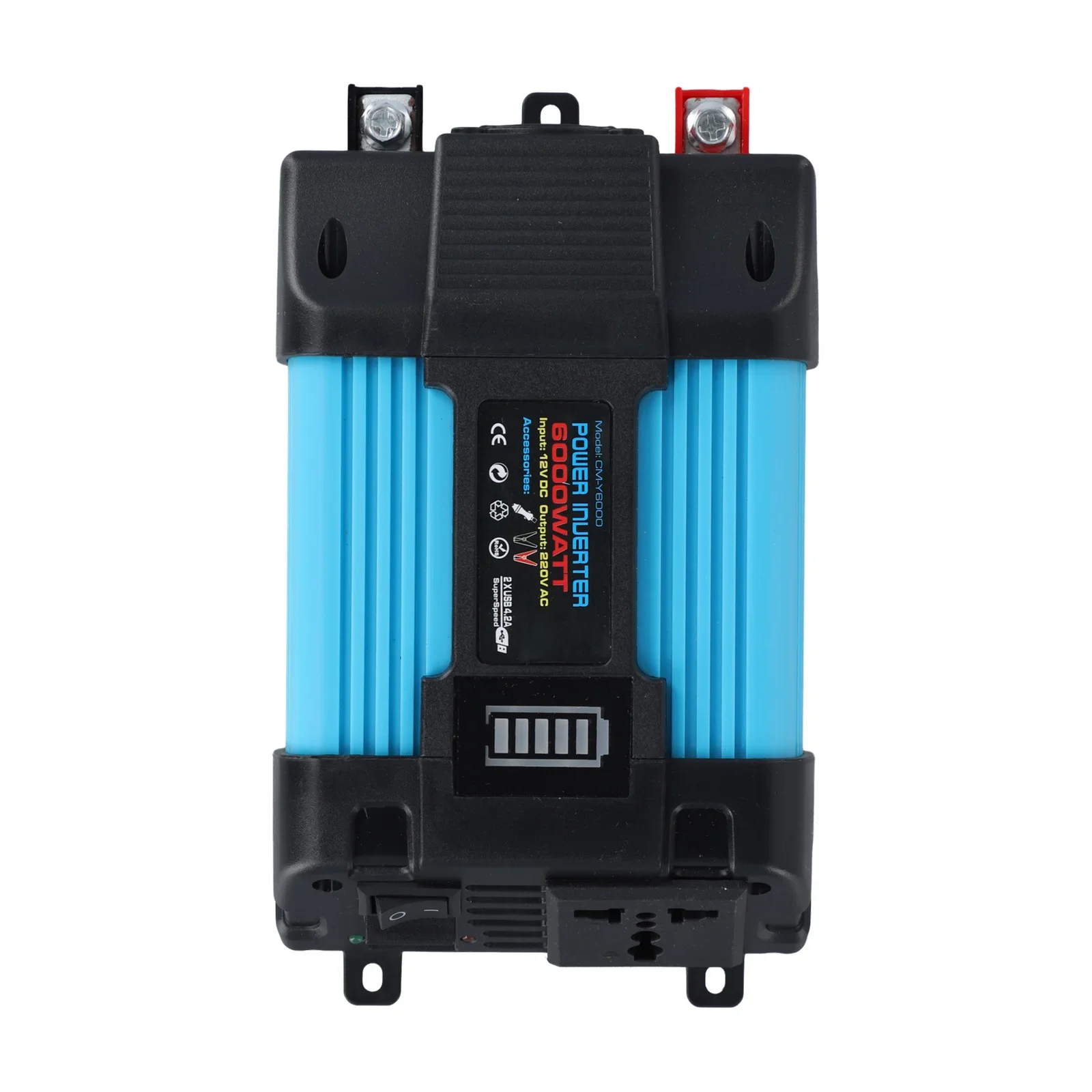 

Car Power Inverter with Fast Charging Dual USB Ports 6000W Peak&500W Continuous DC12V to AC110/220V Pure Sine Wave