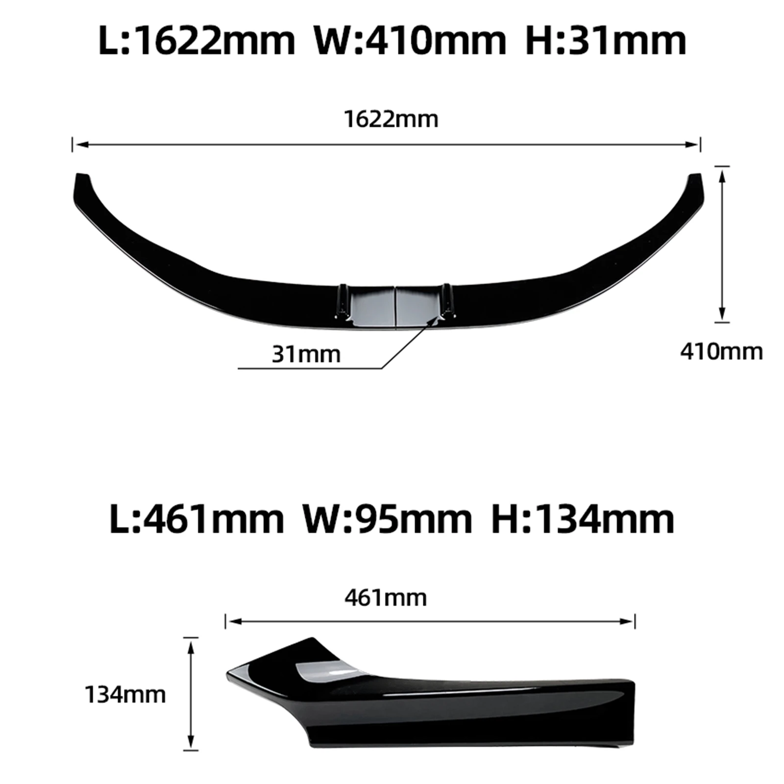 รถกันชนด้านหน้ากันชนสปอยเลอร์และด้านข้างSplitterฝาครอบใบมีดล่างสําหรับBMW 2 Series F22 F23 M Sport 2014-2021