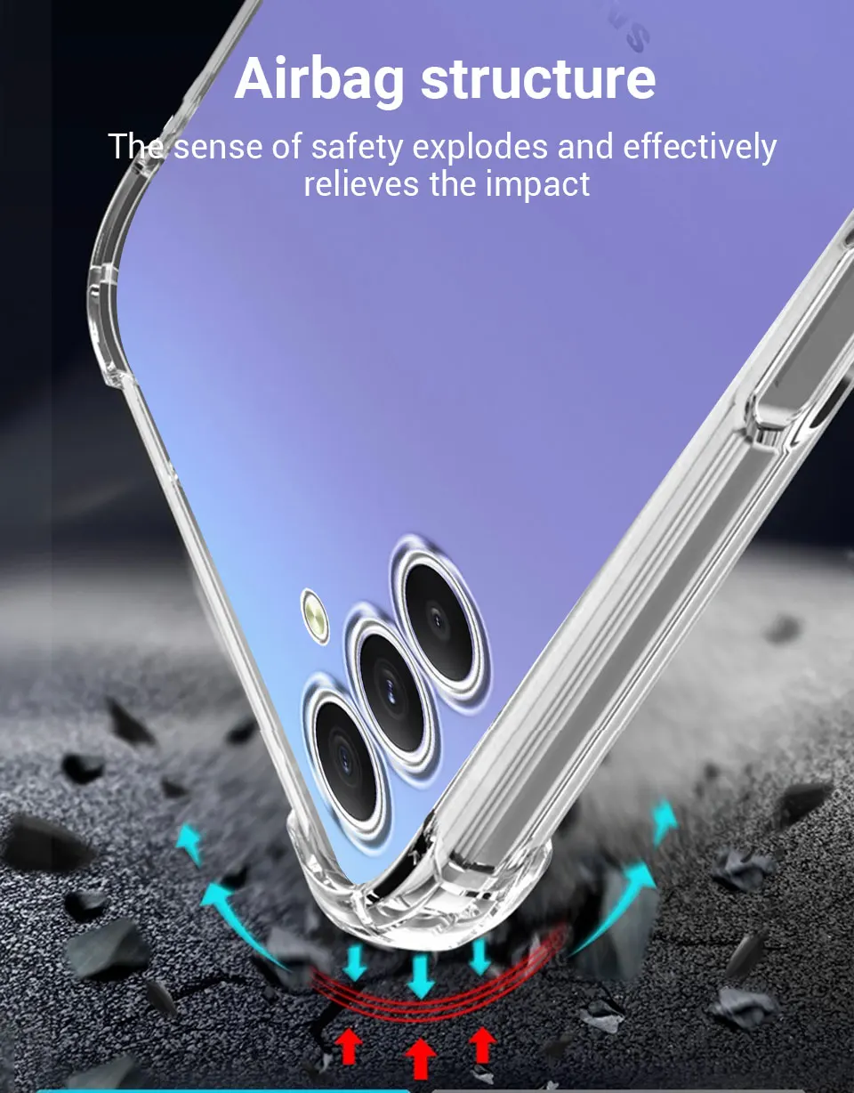 Stoßfeste klare Hülle für Samsung Galaxy A16 A26 A36 A56 A05 A06 A04 A15 A25 A35 A55 A14 A24 A34 A54 A22 A32 A13 A23 A33 A53 A73 – Detail 4