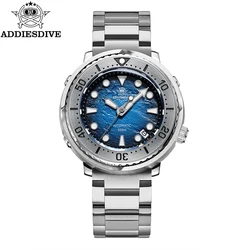 ADDIESDIVE Luxury Mechanical Watch Sapphire Crystal Blue Sea Dial 300M Waterproof Diving Watch BGW9 Luminous Relogios Masculino