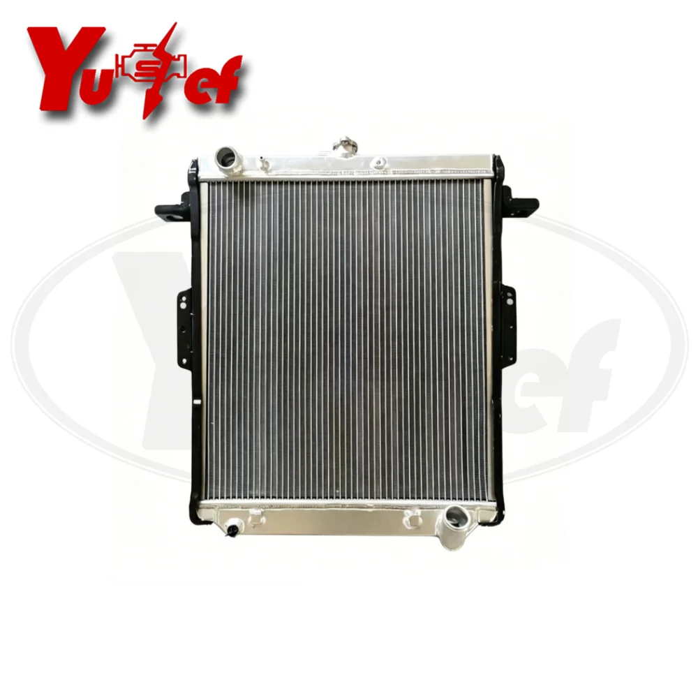 All aluminum radiator For Toyota Landcruiser FZJ75 FZJ78 FZJ79 4.5L MT 48mm # 16400-66060 16400-66020