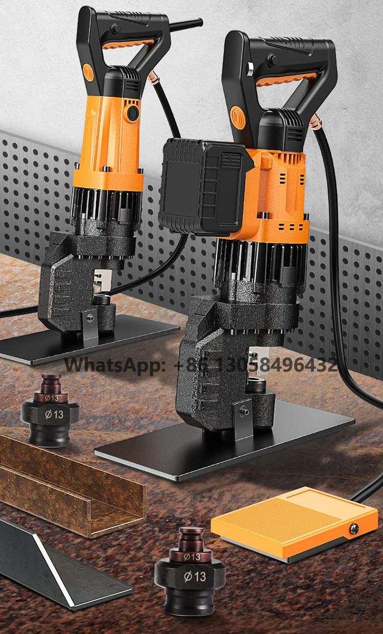 High Power 2800W Small Angle Iron Channel Steel Copper Aluminum Plate Hole Opener Portable Electric Hydraulic Punching Machine