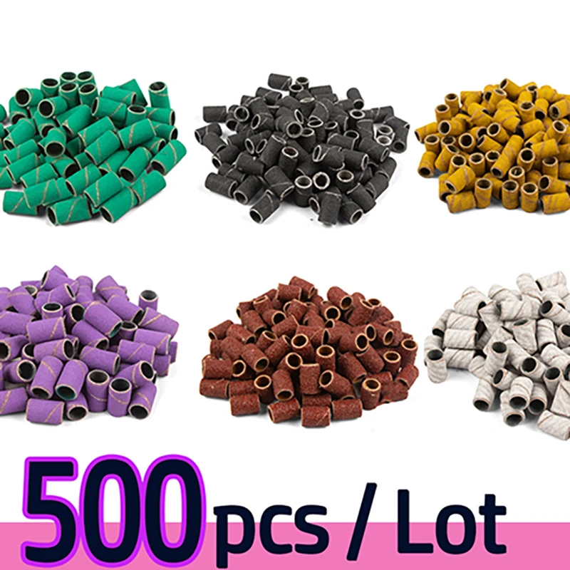 

500 шт., набор шлифовальных лент для ногтей, шлифовальная пилочка для ногтей, шлифовальная лента для акриловых ногтей, пилочки для удаления геля для педикюра