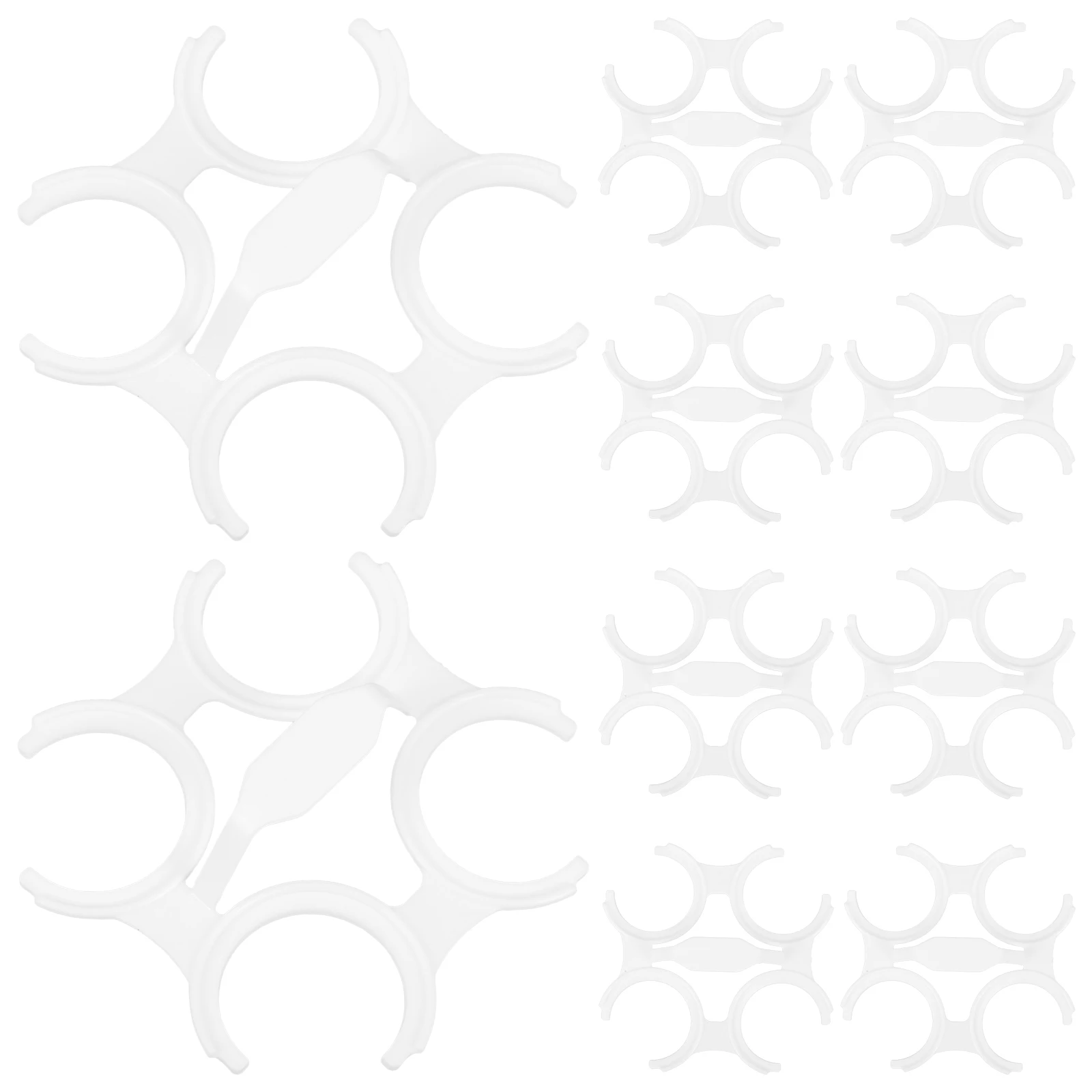 

10pcs Beverage Handle Bottle Grip White 4TC-38L56 Stable Large Grab Plastic Holder Storage Tool