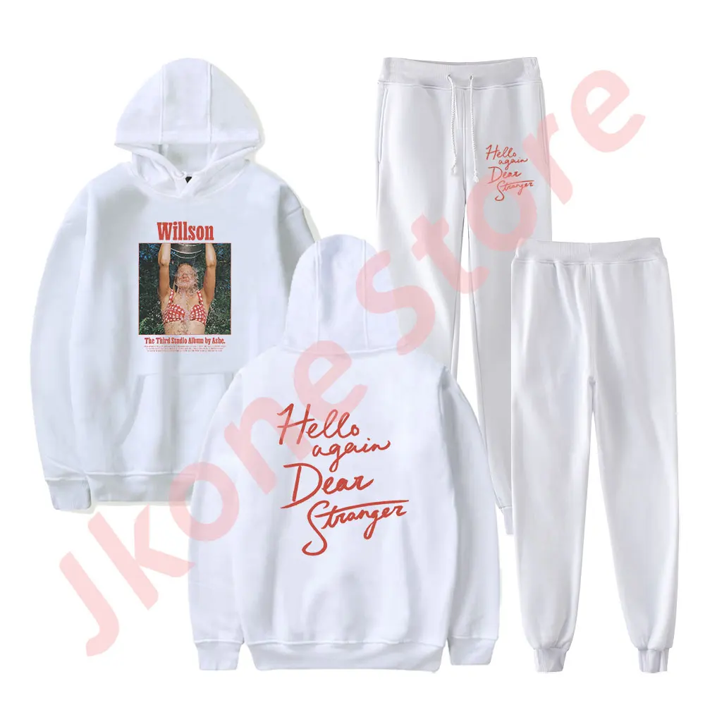 Singer Ashe Willson Album Logo Merch Hoodies Jogger Pants Set Unisex Fashion Casual HipHop Streetwear