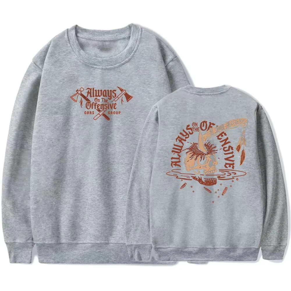 قميص MINISO GBRS Group Axes بأكمام طويلة، ملابس GBRS Group Punk Skeleton Gothic، بلوزات عصرية كلاسيكية بياقة دائرية مشهورة