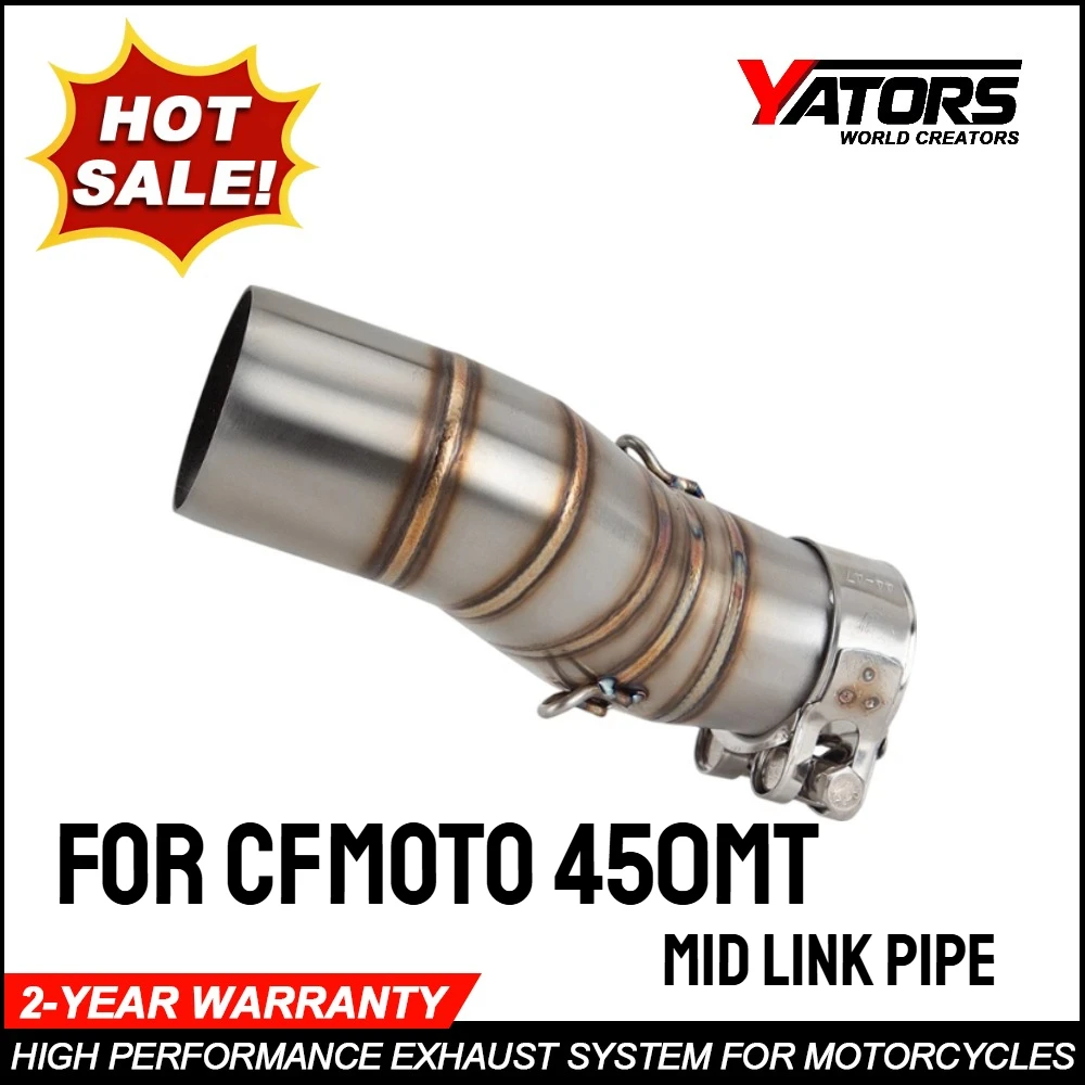 

For CFMOTO 450MT MT450 IBEX450 Euro 5+ E5 51MM Motorcycle exhaust pipe adventure moto escape kit motobike exhaust middle pipe