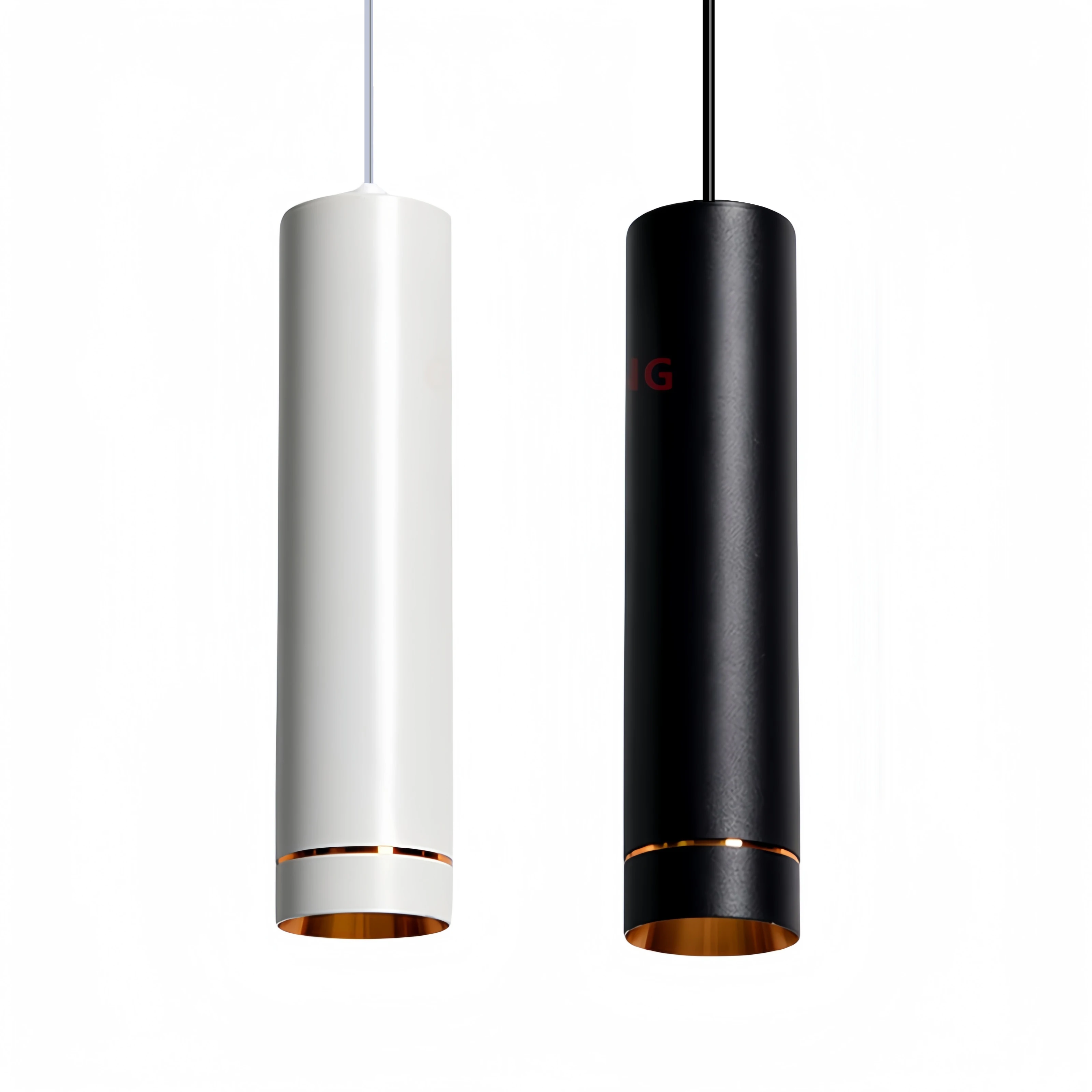 LED Pendant Light Cylindrical Long Tube Lamps Dimmable for Kitchen Dining Bedroom Bar Decoration LED Ceiling Hanging Chandelier