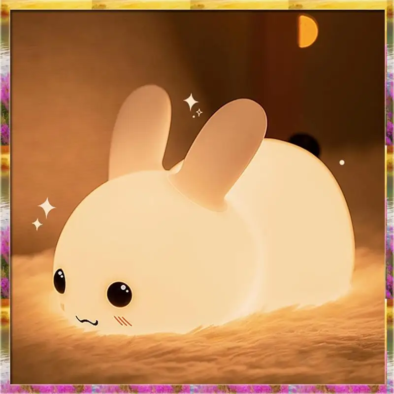 Meilleures offres mignon enfants veilleuse Forkids, 7 couleurs USB lampe en Silicone Rechargeable, 7 couleurs USB lampe en Silicone Rechargeable idéal G