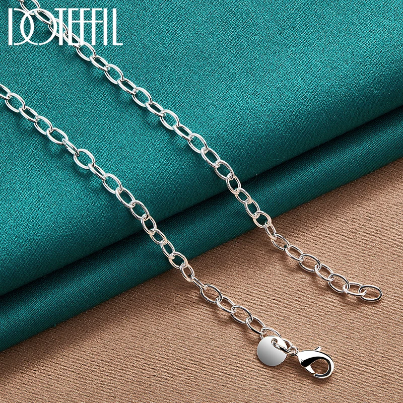 Women's 925 Sterling Silver Smooth Grape Bead Chain Necklace