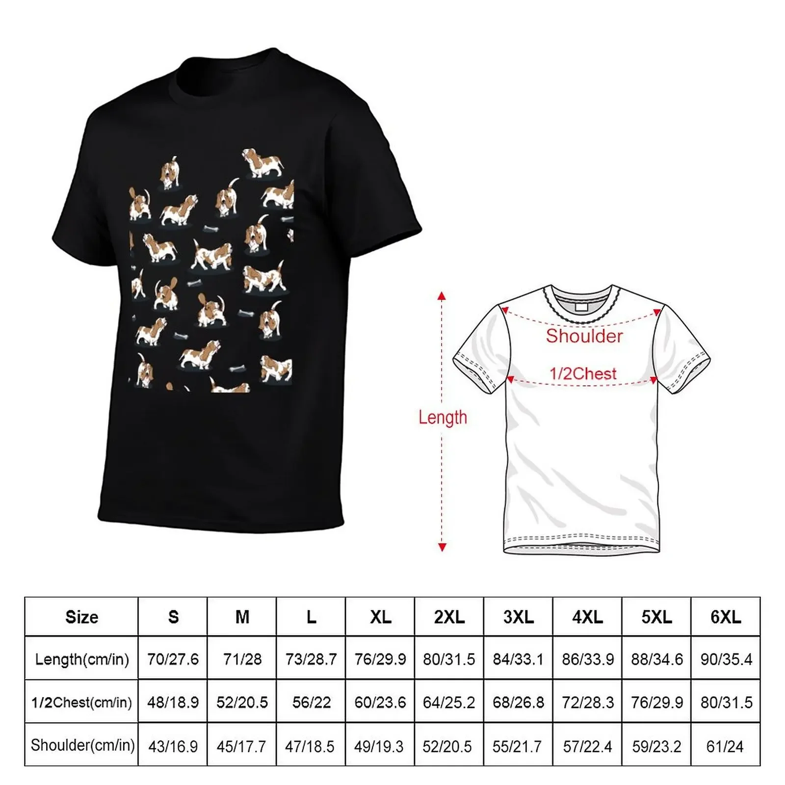 Basset Hound Pattern Tri-blend T-Shirt plain oversizeds plus size tops baggy shirts mens t shirts pack