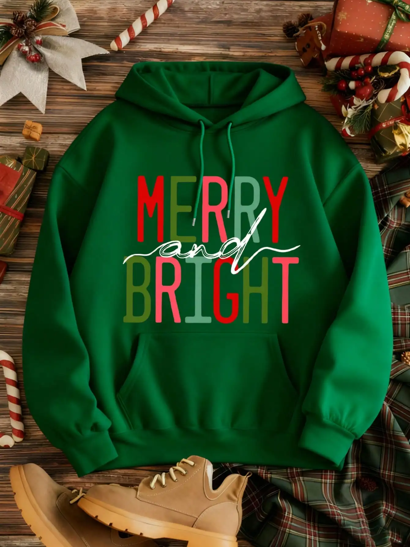 

Зеленая свободная толстовка с ярким принтом в виде надписей, зимняя повседневная толстовка для женщин