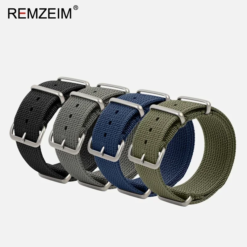 High Quality Nylon Watch Strap Brown Green Black Band Military Casual Watchband Army Sport Bracelet Replacement Belt