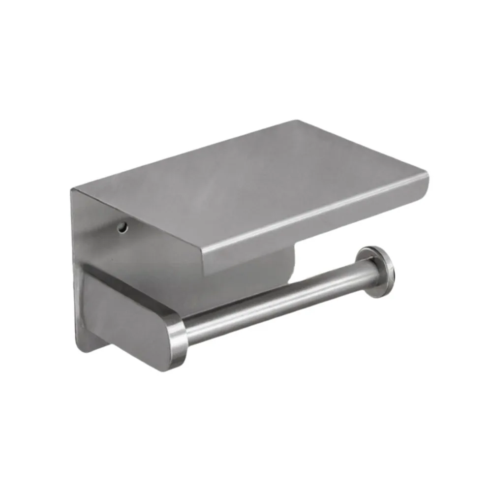 

Настенный держатель для туалетной бумаги с полкой для хранения Стеллаж для хранения туалетной бумаги из нержавеющей стали Нержавеющий Водонепроницаемый