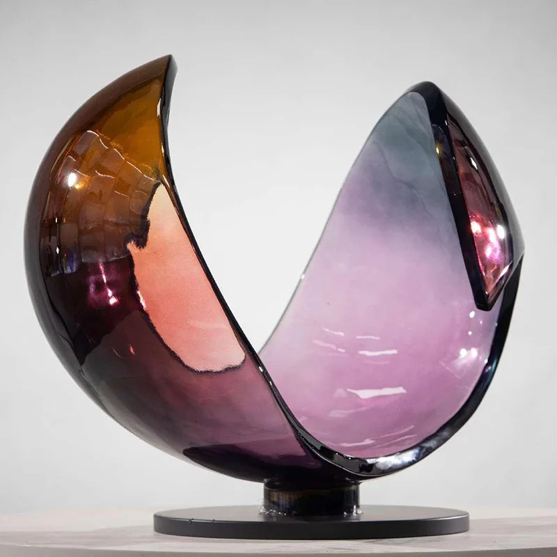 Resin flower sculpture, landscape beauty petal ornament