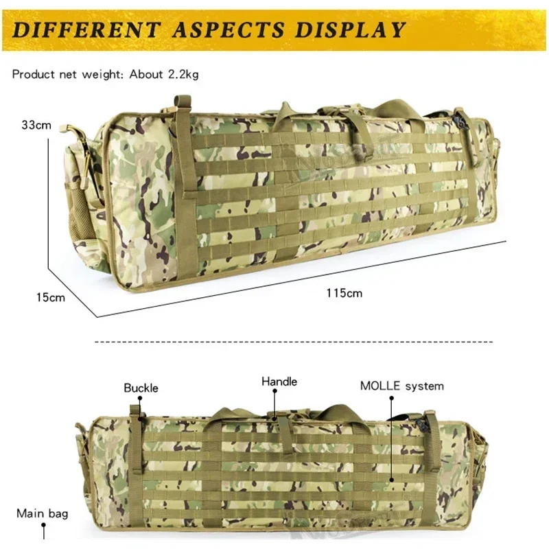 ERQYGRA Tactical Hunting Fishing Camping Bag 249 Rifle 115cm Equipment Hiking Outdoor Sports Paintball Shooting Accessories